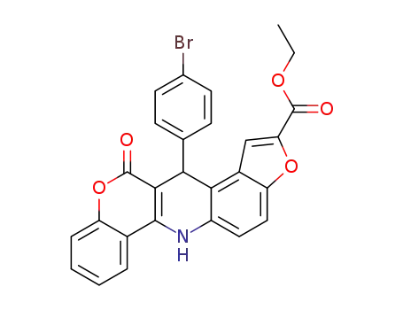 ethyl 13-(4-bromophenyl)-12-oxo-6,13-dihydro-12H-chromeno[4,3-b]furo[3,2-f]quinoline-2-carboxylate