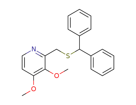 2-((benzhydrylthio)methyl)-3,4-dimethoxypyridine