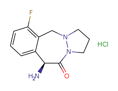 (S)-10-amino-6-fluoro-2,3,5,10-tetrahydro-1H,11H-benzo[d]pyrazolo[1,2-a][1,2]diazepin-11-one hydrochloride