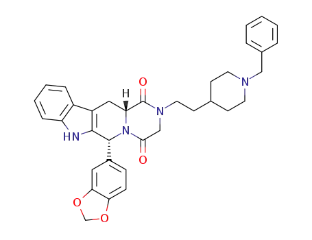 (6R,12aR)-6-(benzo[d][1,3]dioxol-5-yl)-2-(2-(1-benzylpiperidin-4-yl)ethyl)-2,3,6,7,12,12a-hexahydropyrazino[1′,2′:1,6]pyrido[3,4-b]indole-1,4-dione