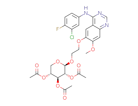 2-(4-(3-chloro-4-fluorophenylamino)-7-methoxyquinazolin-6-yloxy)ethyl 2,3,4-tri-O-acetyl-β-D-xylopyranoside