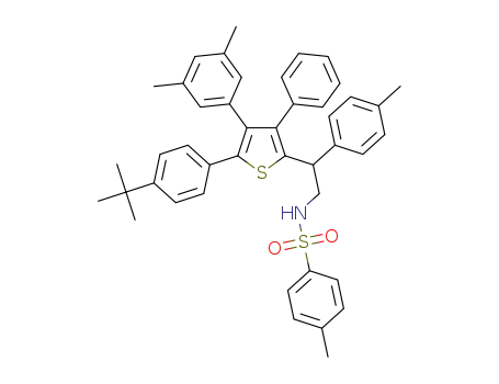 N-(2-(5-(4-(tert-butyl)phenyl)-4-(3,5-dimethylphenyl)-3-phenylthiophen-2-yl)-2-(p-tolyl)ethyl)-4-methylbenzenesulfonamide
