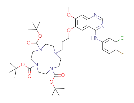 10-(3-((4-((3-chloro-4-fluorophenyl)amino)-7-methoxyquinazolin-6-yl)oxy)propyl)-1,4,7,10-tetraazacyclododecan-1,4,7-tricarboxylic acid tri-tert-butyl ester