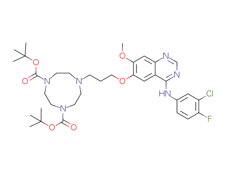 7-(3-((4-((3-chloro-4-fluorophenyl)amino)-7-methoxyquinazolin-6-yl)oxy)propyl)-1,4,7-triazacyclononan-1,4-dicarboxylic acid di-tert-butyl ester
