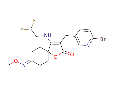 3-(6-bromopyridin-3-ylmethyl)-4-(2,2-difluoroethylamino)-8-(methoxyimino)-1-oxaspiro[4.5]dec-3-en-2-one