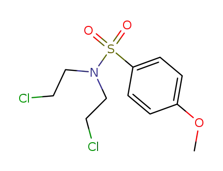 Molecular Structure of 86357-59-7 (N,N-bis(2-chloroethyl)-4-methoxybenzenesulfonamide)