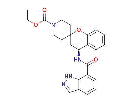 ethyl (S)-4-(1H-indazole-7-carboxamido)spiro[chromane-2,4'-piperidine]-1'-carboxylate