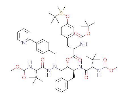 (5S,10S,11S,14S)-11-benzyl-5,14-di-tert-butyl-3,6,13,16-tetraoxo-8-(4-(pyridin-2-yl)benzyl)-2,17-dioxa-4,7,8,12,15-pentaazaoctadecan-10-yl (S)-2-((tert-butoxycarbonyl)amino)-3-(4-((tert-butyldimethylsilyl)oxy)phenyl)propanoate