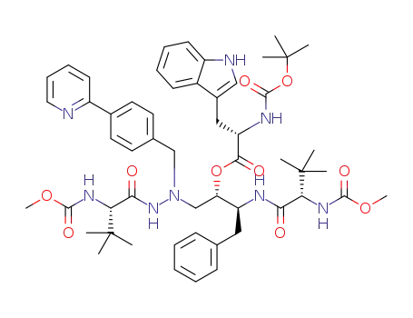 (5S,10S,11S,14S)-11-benzyl-5,14-di-tert-butyl-3,6,13,16-tetraoxo-8-(4-(pyridin-2-yl)benzyl)-2,17-dioxa-4,7,8,12,15-pentaazaoctadecan-10-yl (S)-2-((tert-butoxycarbonyl)amino)-3-(1H-indol-3-yl)propanoate