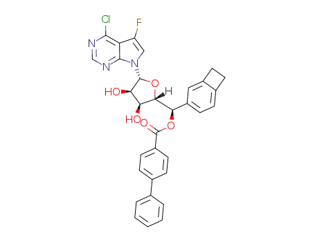 [(R)-bicyclo[4.2.0]octa-1,3,5-trien-3-yl-[(2S,3S,4R,5R)-5-(4-chloro-5-fluoro-pyrrolo[2,3-d]pyrimidin-7-yl)-3,4-dihydroxy-tetrahydrofuran-2-yl]methyl] 4-phenylbenzoate