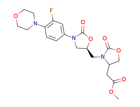 methyl 2-(3-(((S)-3-(3-fluoro-4-morpholinophenyl)-2-oxooxazolidin-5-yl)methyl)-2-oxooxazolidin-4-yl)acetate