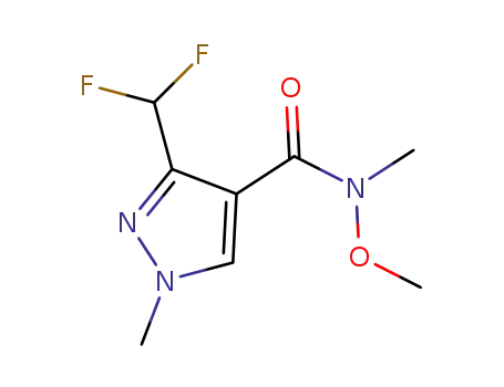 N-methoxy,N-methyl-1-methyl-3-(difluoromethyl)-1H-pyrazole-4-carboxylic amide