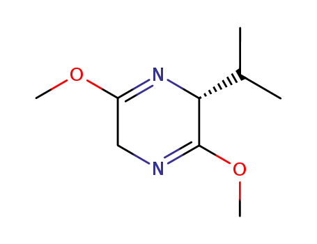 Molecular Structure of 109838-85-9 ((R)-2,5-Dihydro-3,6-dimethoxy-2-isopropylpyrazine)
