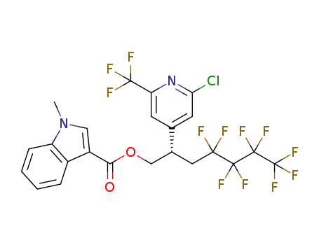 (S)-2-(2-chloro-6-(trifluoromethyl)pyridin-4-yl)-4,4,5,5,6,6,7,7,7-nonafluoroheptyl 1-methyl-1H-indole-3-carboxylate