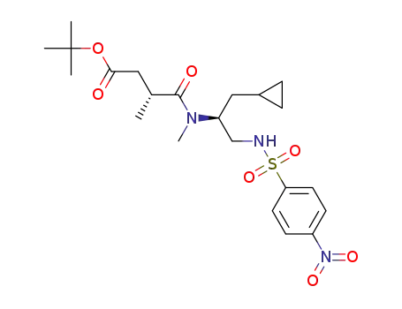 tert-butyl (R)-4-(((S)-1-cyclopropyl-3-((4-nitrophenyl)sulfonamido)propan-2-yl)(methyl)amino)-3-methyl-4-oxobutanoate