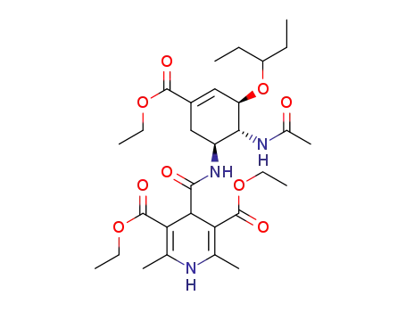 diethyl 4-(((1S,5R,6R)-6-acetamido-3-(ethoxycarbonyl)-5-(pentan-3-yloxy)cyclohex-3-en-1-yl)carbamoyl)-2,6-dimethyl-1,4-dihydropyridine-3,5-dicarboxylate