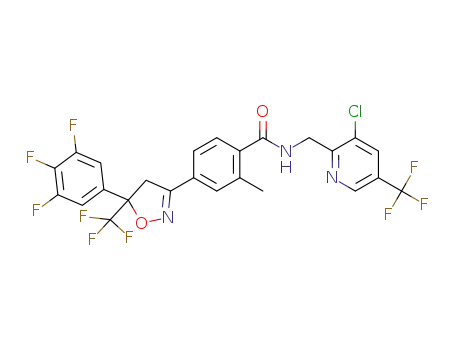 N-((3-chloro-5-(trifluoromethyl)pyridin-2-yl)methyl)-2-methyl-4-(5-(trifluoromethyl)-5-(3,4,5-trifluorophenyl)-4,5-dihydroisoxazol-3-yl)benzamide