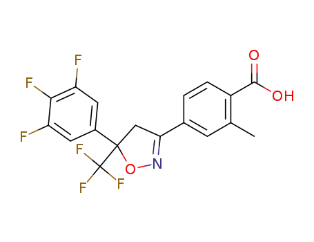2-methyl-4-(5-(trifluoromethyl)-5-(3,4,5-trifluorophenyl)-4,5-dihydroisoxazol-3-yl)benzoic acid