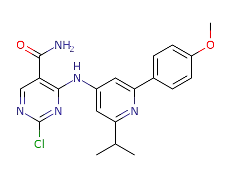 2-chloro-4-((2-isopropyl-6-(4-methoxyphenyl)pyridin-4-yl)amino)pyrimidine-5-carboxamide