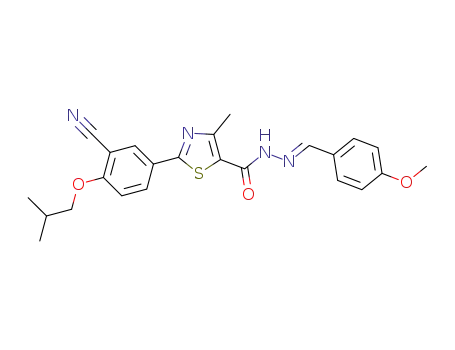 (E)-2-(3-cyano-4-isobutoxyphenyl)-N’-(4-methoxybenzylidene)-4-methylthiazole-5-carbohydrazide