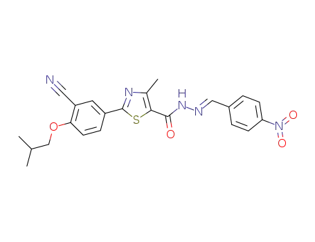 (E)-2-(3-cyano-4-isobutoxyphenyl)-4-methyl-N’-(4-nitrobenzylidene)thiazole-5-carbohydrazide
