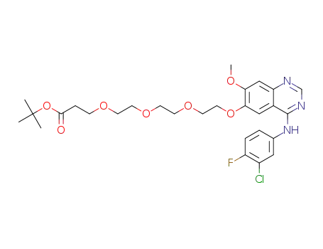 3-(2-(2-(2-((4-((3-chloro-4-fluorophenyl)amino)-7-methoxyquinazolin-6-yl)oxy)ethoxy)ethoxy)ethoxy)tert-butyl propionate
