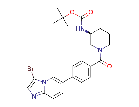 (S)-tert-butyl (1-(4-(3-bromoimidazo[1,2-a]pyridin-6-yl)benzoyl)piperidin-4-yl)carbamate