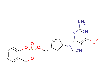 2-(((1S,4R)-4-(2-amino-6-methoxy-9H-purin-9-yl)cyclopent-2-en-1-yl)methoxy)-4H-benzo[d][1,3,2]dioxaphosphinine 2-oxide