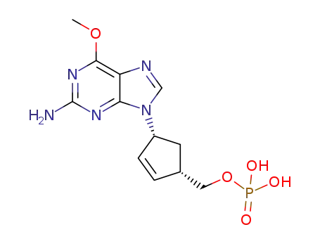((1S,4R)-4-(2-amino-6-methoxy-9H-purin-9-yl)cyclopent-2-en-1-yl)methyl dihydrogen phosphate