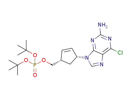 ((1S,4R)-4-(2-amino-6-chloro-9H-purin-9-yl)cyclopent-2-en-1-yl)methyl di-tert-butyl phosphate