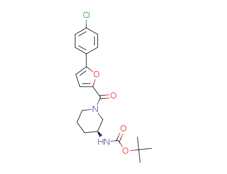 tert-butyl N-[(3S)-1-[5-(4-chlorophenyl)furan-2-carbonyl]piperidin-3-yl]carbamate