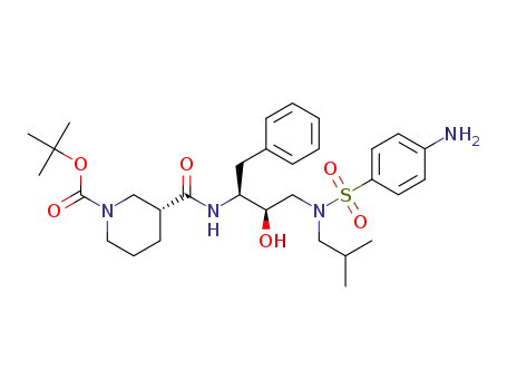 tert-butyl (R)-3-(((2S,3R)-4-(4-amino-N-isobutylphenylsulfonamido)-3-hydroxy-1-phenylbutan-2-yl)carbamoyl)piperidine-1-carboxylate