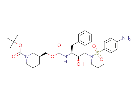 tert-butyl (S)-3-(((((2S,3R)-4-(4-amino-N-isobutylphenylsulfonamido)-3-hydroxy-1-phenylbutan-2-yl)carbamoyl)oxy)methyl)piperidine-1-carboxylate