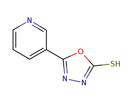 Molecular Structure of 3690-46-8 (5-(3-PYRIDINYL)-1,3,4-OXADIAZOLE-2-THIOL)
