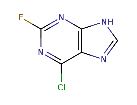 Molecular Structure of 1651-29-2 (6-Chloro-2-fluoropurine)