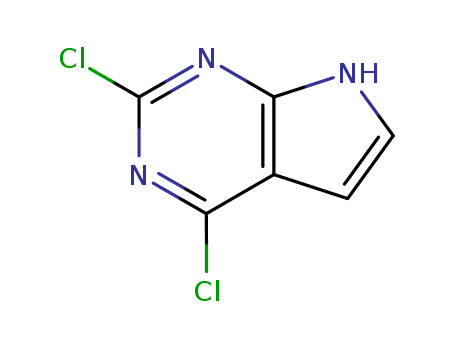 90213-66-4,2,4-DICHLORO-7H-PYRROLO2,3-DPYRIMIDINE,1H-Pyrrolo[2,3-d]pyrimidine,2,4-dichloro- (9CI);2,4-Dichloro-7H-pyrrolo[2,3-d]pyrimidine;7H-Pyrrolo[2,3-d]pyrimidine, 2,4-dichloro-;
