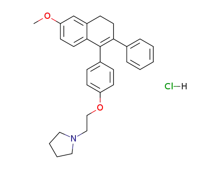 1-{2-[4-(6-methoxy-2-phenyl-3,4-dihydronaphthalen-1-yl)phenoxy]ethyl}pyrrolidine hydrochloride