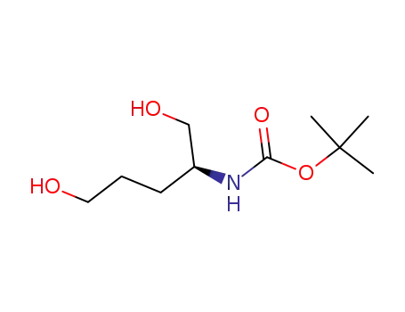 Molecular Structure of 162955-48-8 ((S)-(-)-N-Boc-2-Amino-1,5-pentanediol)
