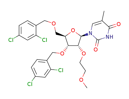 1-[(2R,3R,4R,5R)-4-(2,4-Dichloro-benzyloxy)-5-(2,4-dichloro-benzyloxymethyl)-3-(2-methoxy-ethoxy)-tetrahydro-furan-2-yl]-5-methyl-1H-pyrimidine-2,4-dione