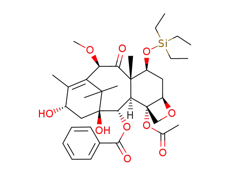 4α-acetoxy-2α-benzoyIoxy-5β,20-epoxy-1β,13α-dihydroxy-10β-methoxy-9-oxo-7β-triethylsilyloxy-11-taxene
