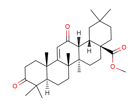 Molecular Structure of 218600-50-1 (Olean-9(11)-en-28-oic acid, 3,12-dioxo-, methyl ester (9CI))