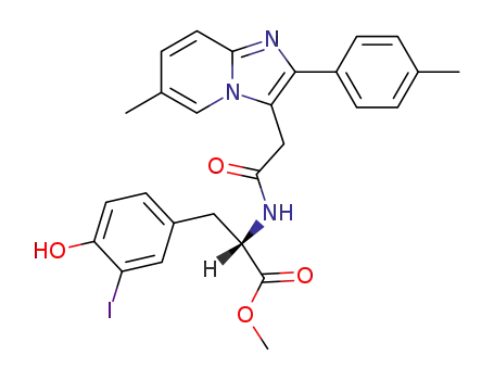 N,N-didemethylzolpidem-N-{2-[3-(4-hydroxy-3-iodophenyl)]methyl propionate}