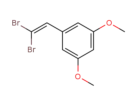 Molecular Structure of 205746-51-6 (Benzene, 1-(2,2-dibromoethenyl)-3,5-dimethoxy-)