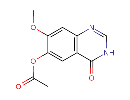 Molecular Structure of 179688-53-0 (3,4-Dihydro-7-methoxy-4-oxoquinazolin-6-yl acetate)