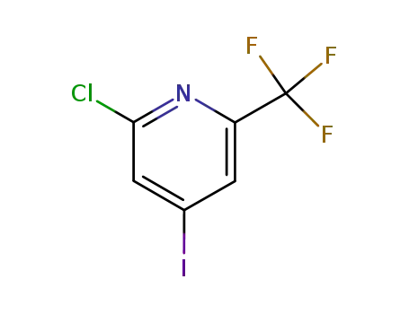 Molecular Structure of 205444-22-0 (2-Chloro-4-iodo-6-(trifluoromethyl)pyridine)