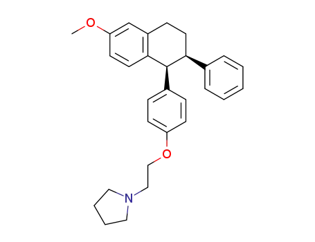 (1RS,2SR)-1-(4-[2-pyrrolidinoethoxy]phenyl)-2-phenyl-6-methoxy-1,2,3,4-tetrahydronaphthalene