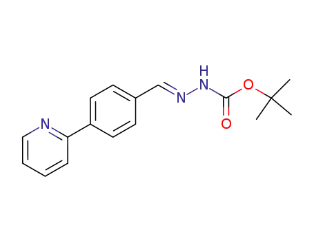 Molecular Structure of 857904-11-1 (HYDRAZINECARBOXYLIC ACID, [[4-(2-PYRIDINYL)PHENYL]METHYLENE]-, 1,1-DIMETHYLETHYL ESTER)