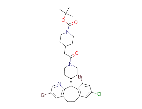 (+)-1,1-dimethylethyl<<<4-(8-chloro-3,10-dibromo-6,11-dihydro-5H-benzo-<5,6>cyclohepta<1,2-b>pyridin-11(R)-yl)-1-piperidinyl>-carbonyl>-methyl>-1-piperidinecarboxylate