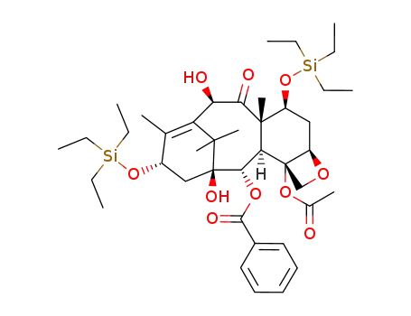 4α-acetoxy-2α-benzoyloxy-5β,20-epoxy-1β,10β-dihydroxy-9-oxo-7β,13α-di(triethylsilyloxy)-11-taxene