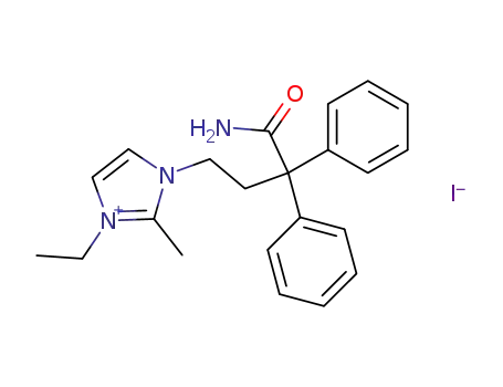 3-(3-carbamoyl-3,3-diphenyl-propyl)-1-ethyl-2-methyl-3H-imidazol-1-ium; iodide